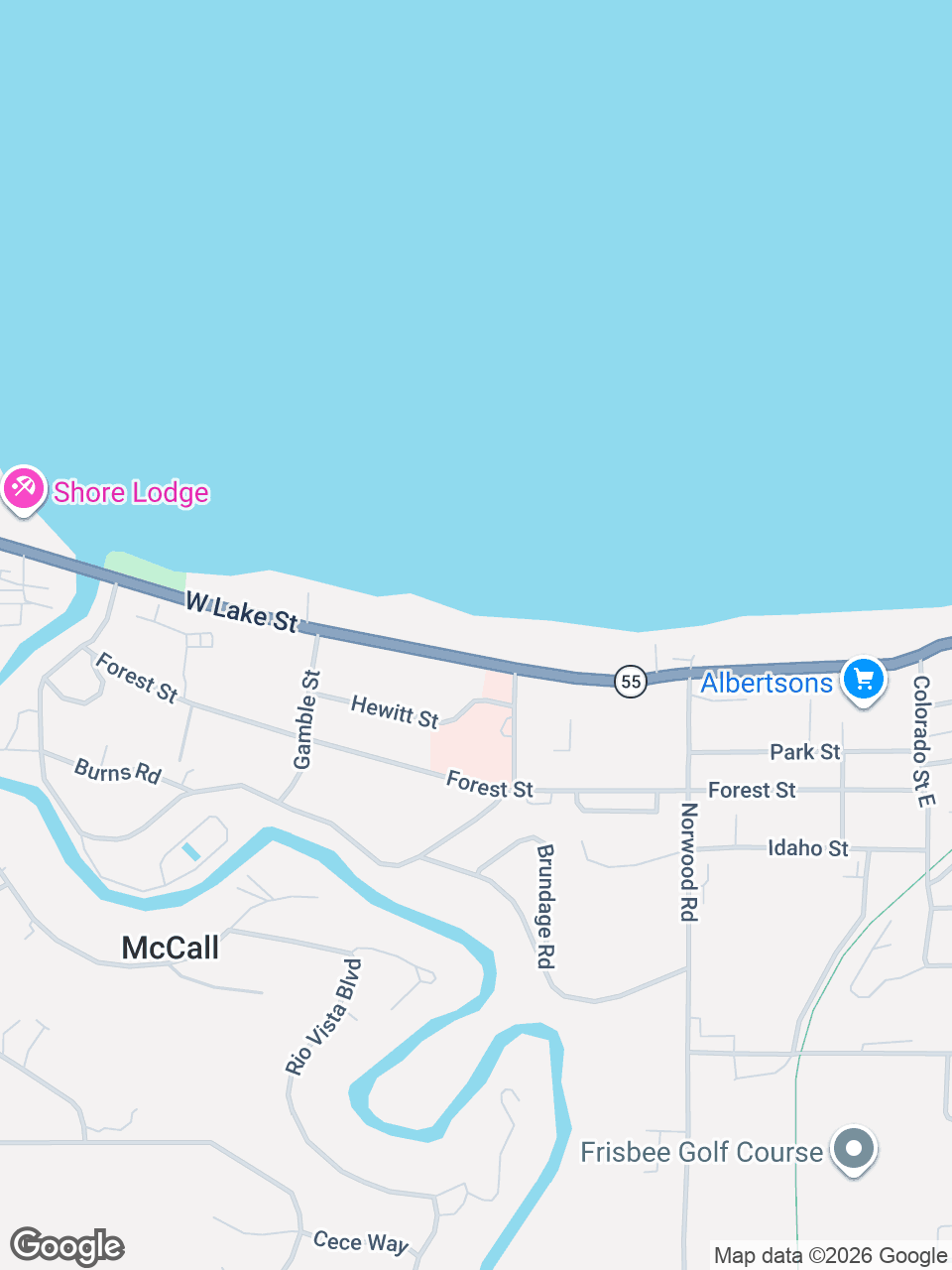 Map showing location of St. Luke’s Patient Financial Services: McCall