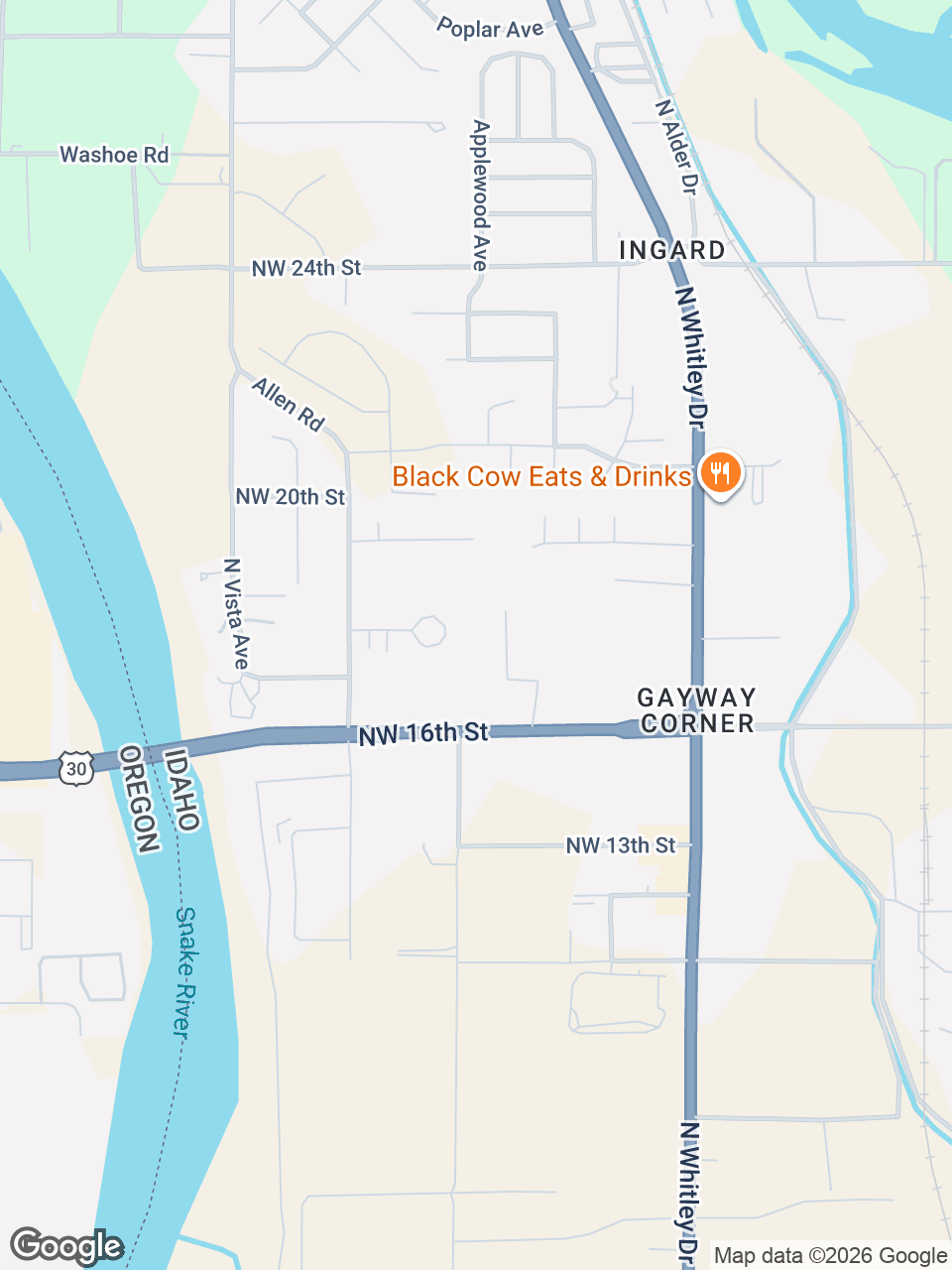 Map showing location of St. Luke’s Retail Pharmacy: Fruitland