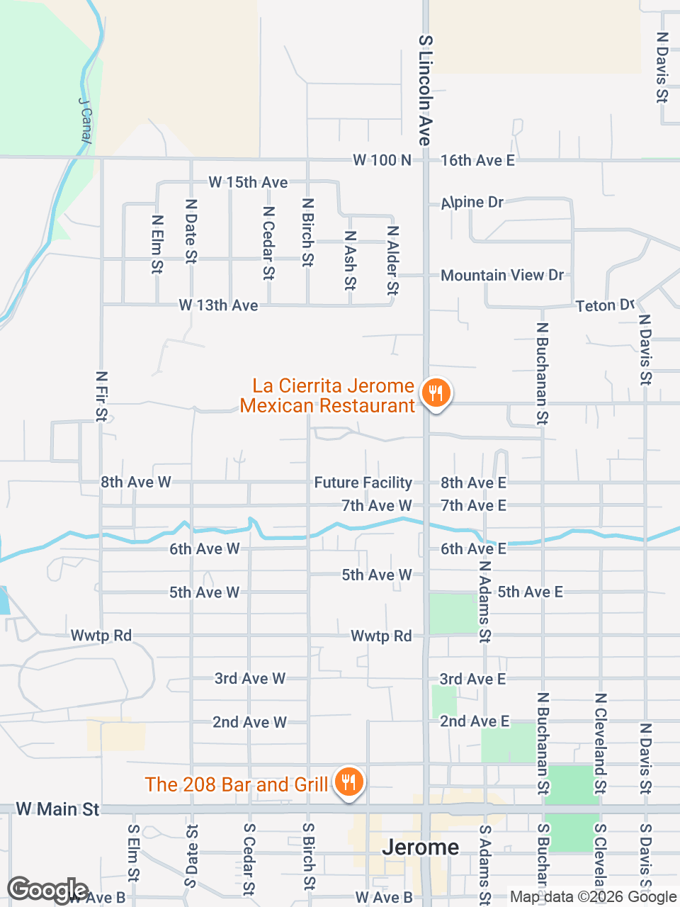 Map showing location of St. Luke’s Patient Financial Services: Jerome
