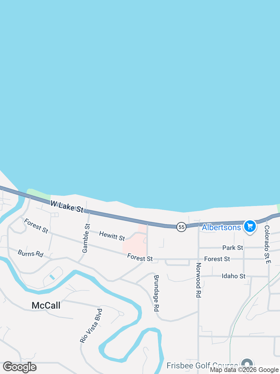 Map showing location of St. Luke’s Rehabilitation: McCall