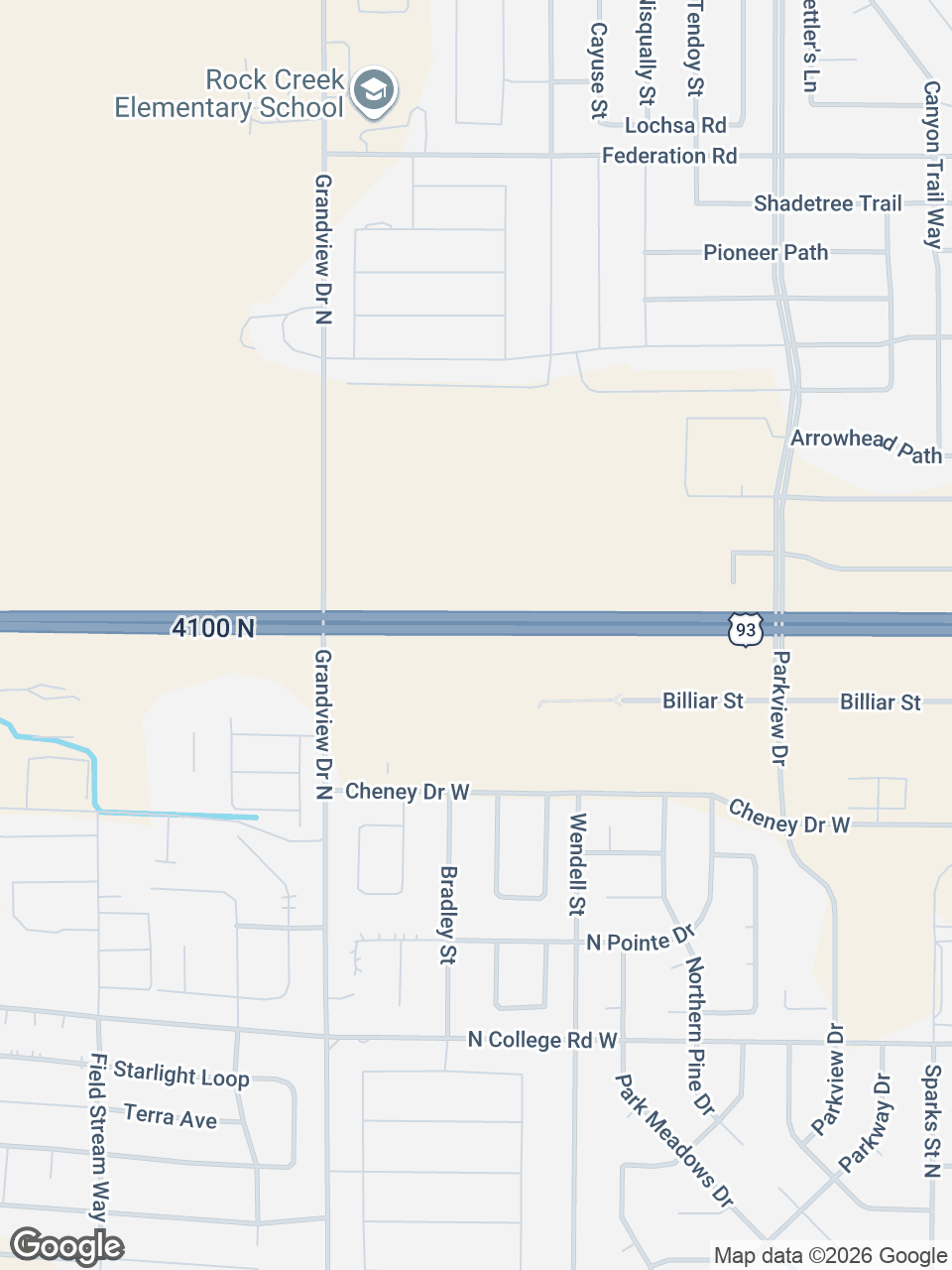 Map showing location of St. Luke’s Urgent Care: Twin Falls