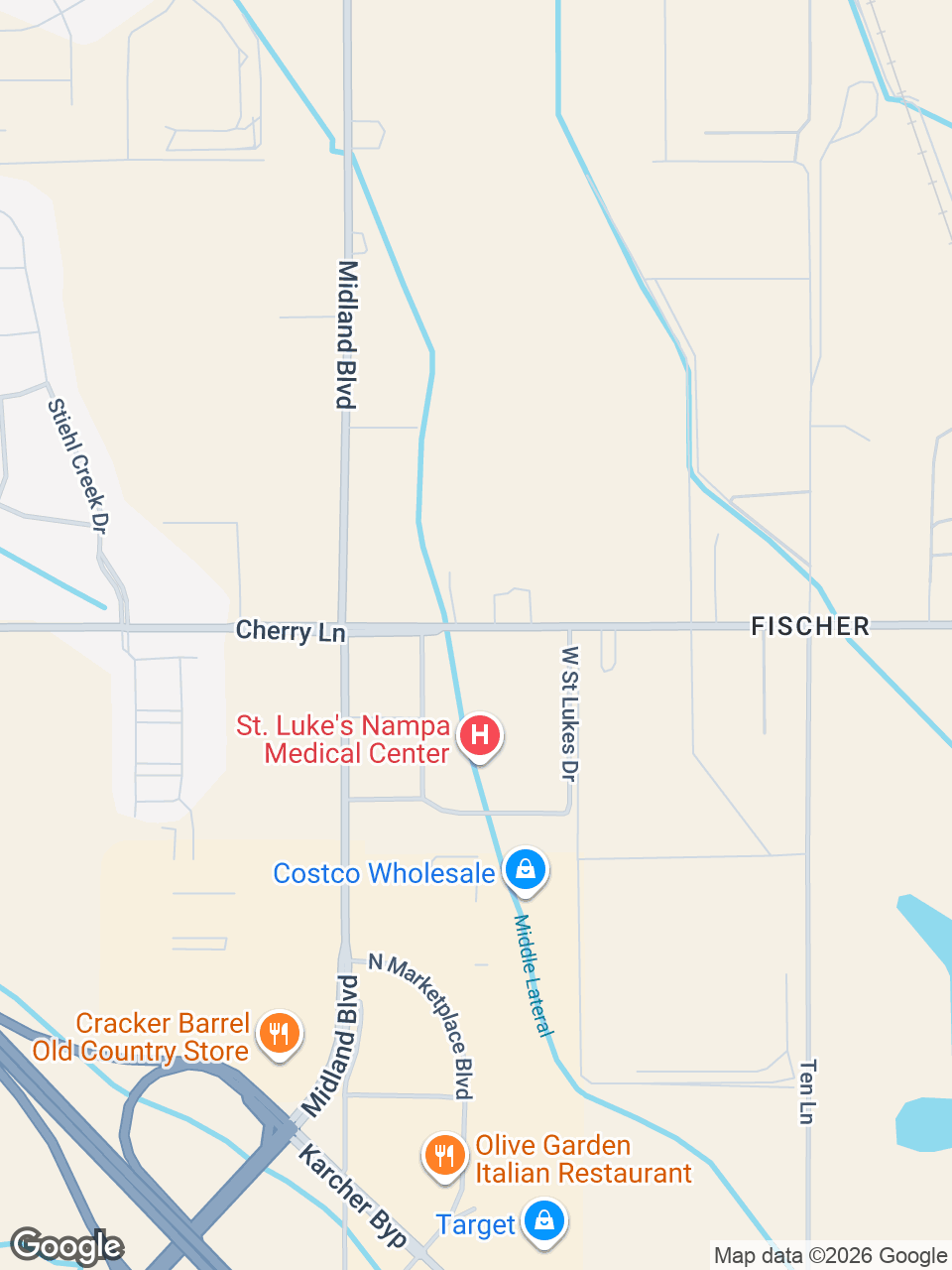 Map showing location of St. Luke’s Clinic - Orthopedics: Nampa