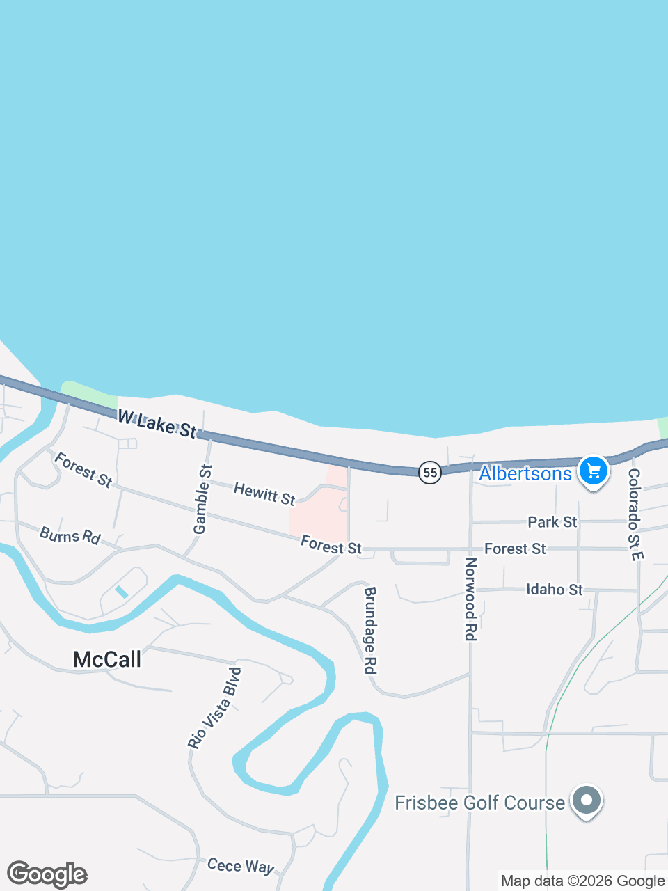 Map showing location of St. Luke’s Clinic - Orthopedic Surgery: McCall