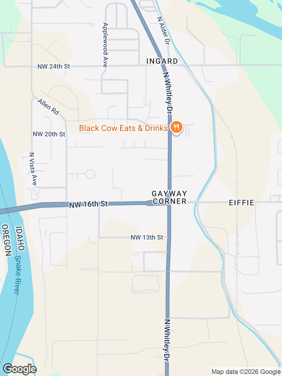 Map showing location of Respite House at St. Luke’s Cancer Institute: Fruitland