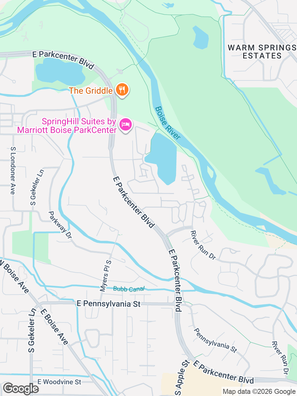 Map showing location of St. Luke’s Urgent Care: Boise
