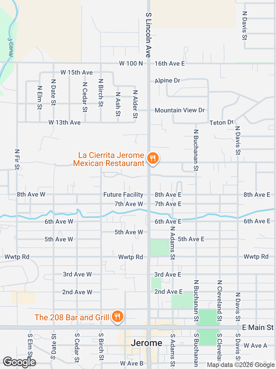 Map showing location of Infusion Services at St. Luke’s Jerome Medical Center