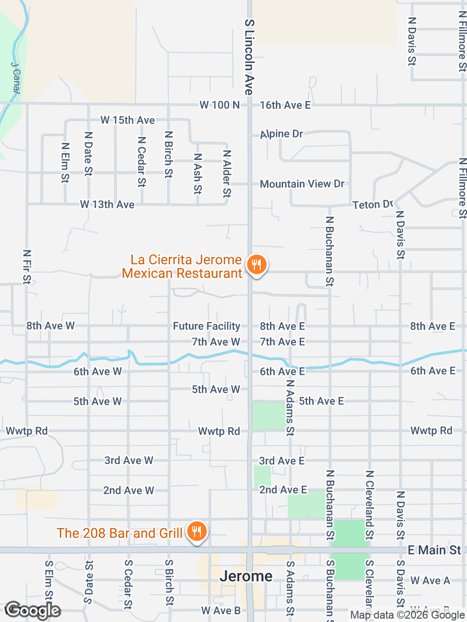 Map showing location of Emergency Care at St. Luke’s Jerome
