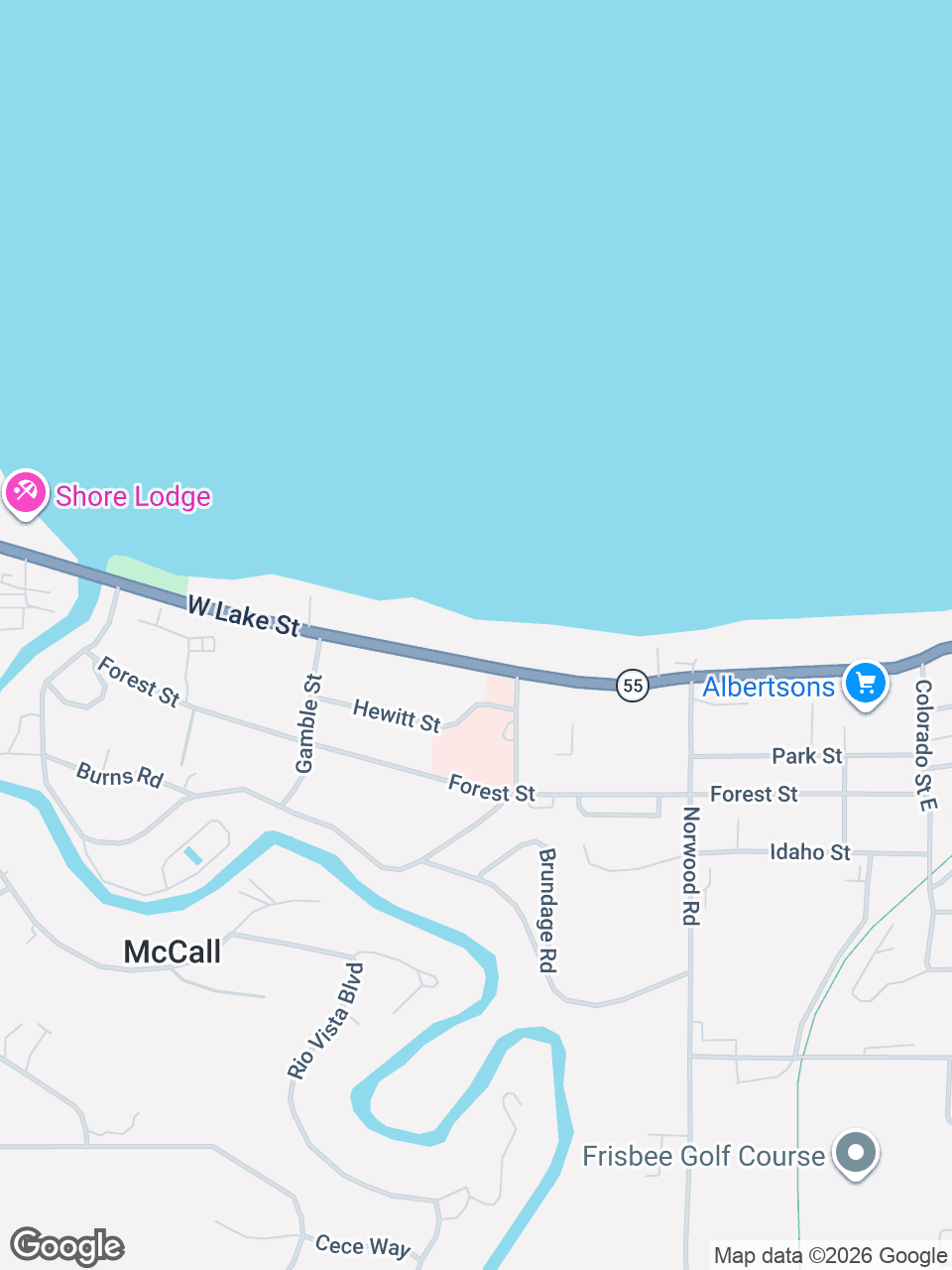 Map showing location of St. Luke’s Clinic - Payette Lakes Family Medicine: McCall